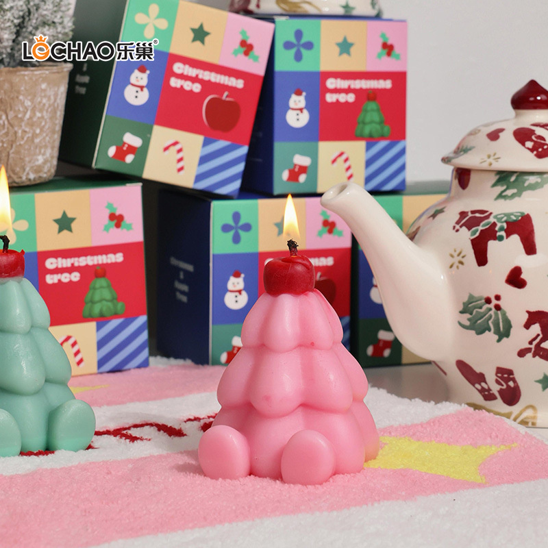 Bougie Parfumée Au Sapin De Noël Et À La Pomme