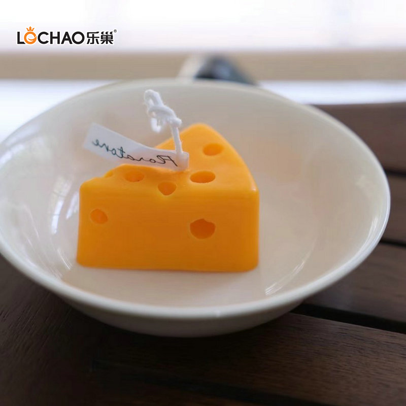 Bougie D'aromathérapie Au Fromage Et Aux Aliments Triangulaires