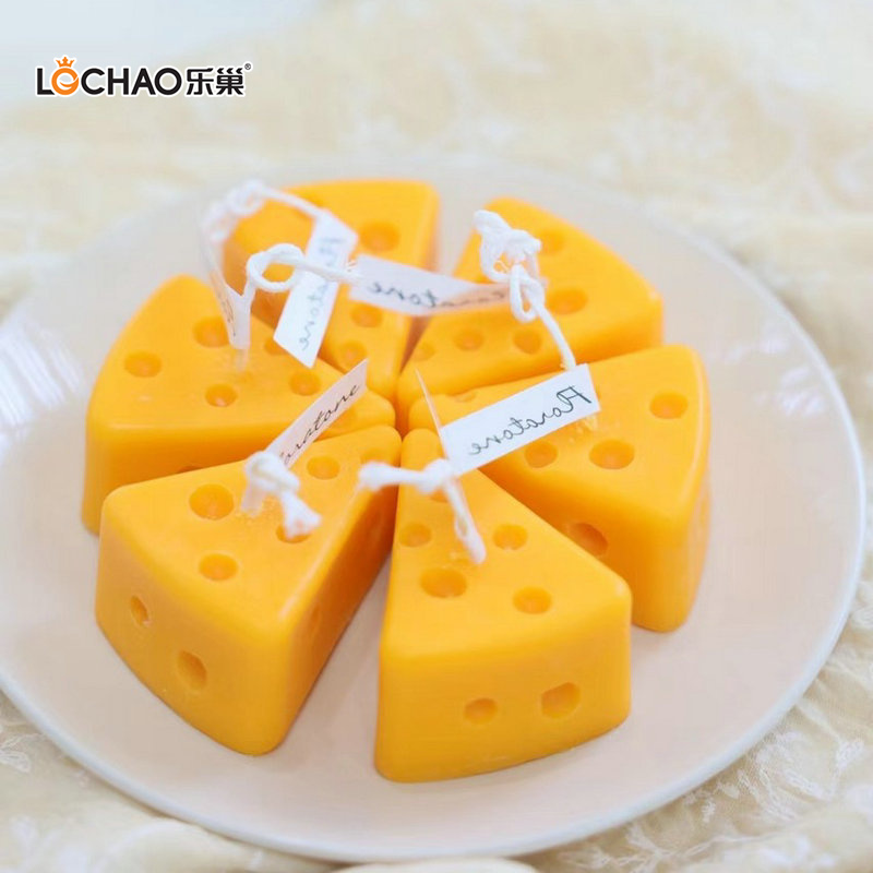 Bougie D'aromathérapie Au Fromage Et Aux Aliments Triangulaires