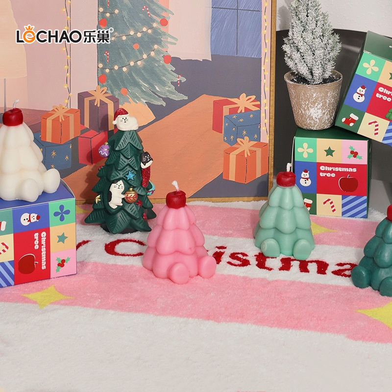 Bougie Parfumée Au Sapin De Noël Et À La Pomme