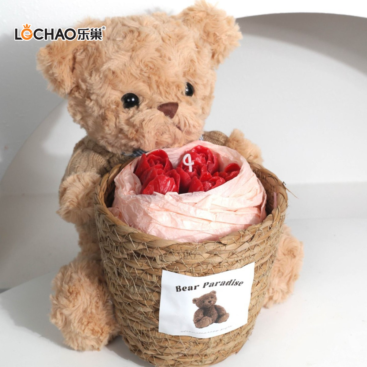 Bouquet De Roses En Forme D'ourson Mignon