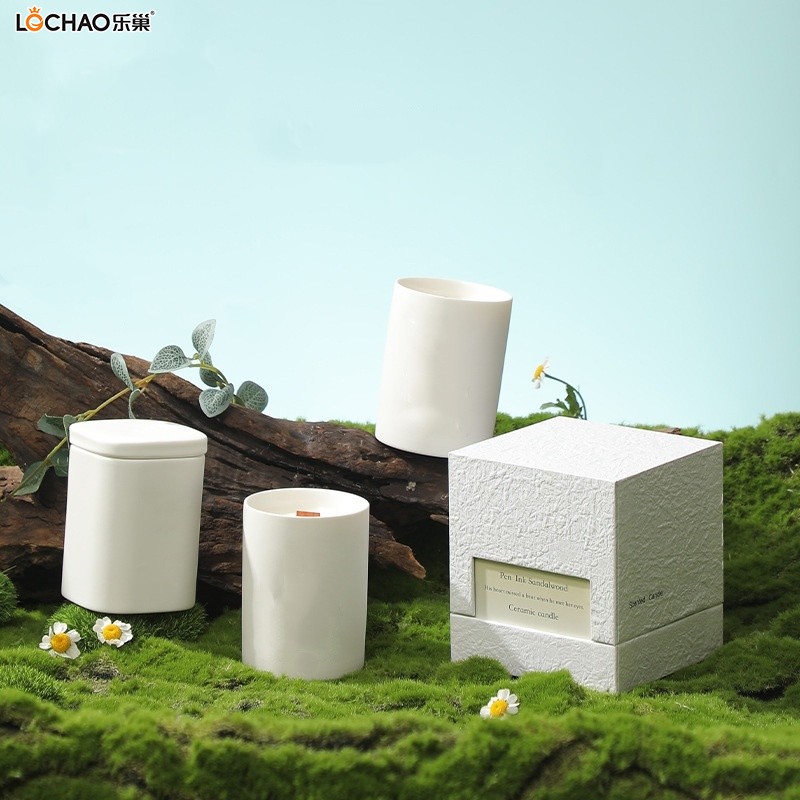 Bougie D'aromathérapie Carrée En Céramique