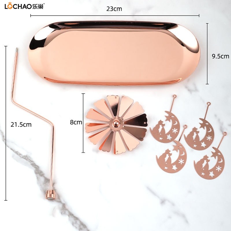 Plateau À Bougies D'aromathérapie Support Magnétique Bougeoir Rotatif À Énergie Thermique Lante