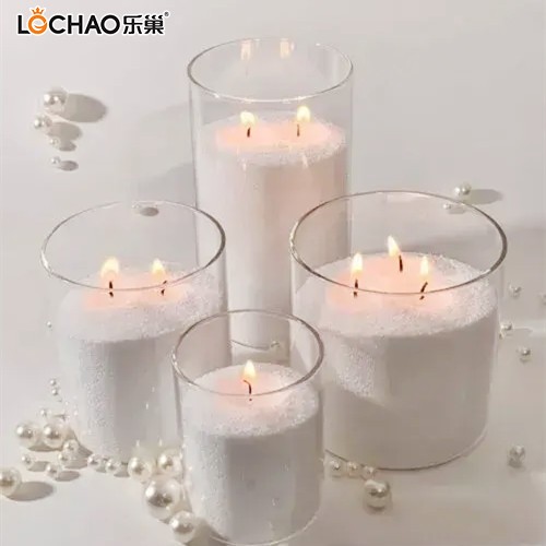 Cire De Sable Granulaire En Cristal De Grande Fleur De Glace Blanche